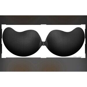 Adhesive Bra Push Up for Women 2 Pair With Petals Black Wedding Prom Banquet